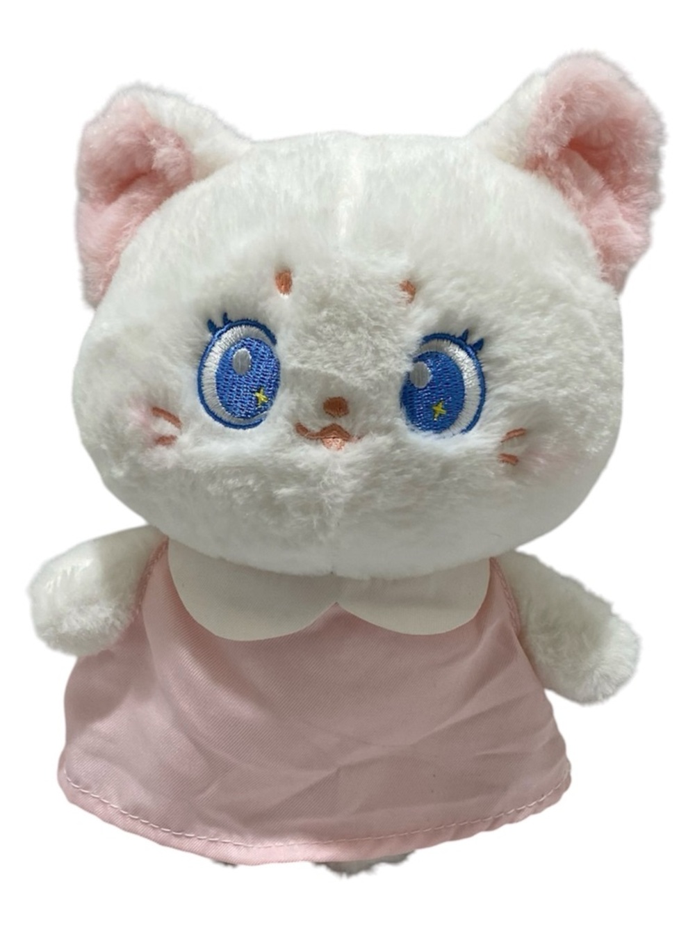 Kawaii White Cat Plush 9” Cute Soft Stuffed Animal Toy